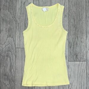 Vintage Tank with Rhinestones